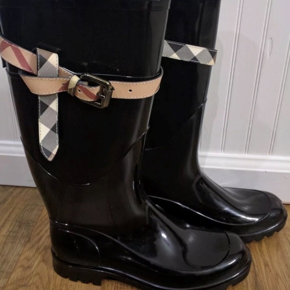 burberry wellington boots womens